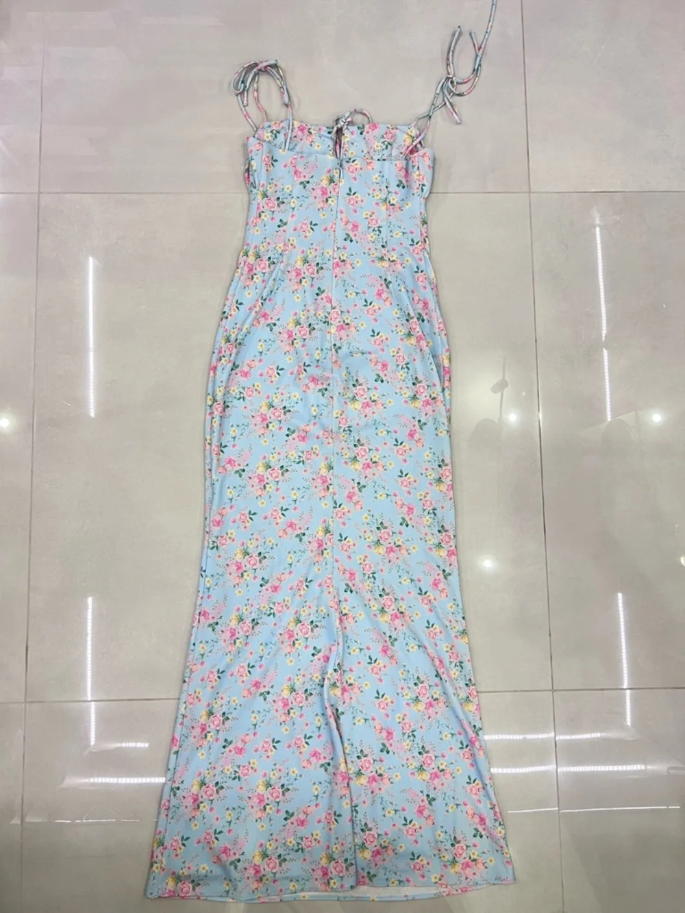 House of CB Light Blue Floral Maxi Dress - Picture 5 of 11